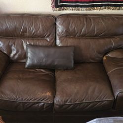 Sectional leather couch sofa