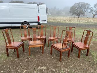 Antique Chinese Rosewood Kitchen Chairs Needs Restoration 
