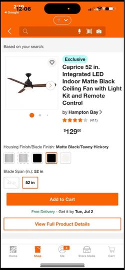 Fan  52” hampton
