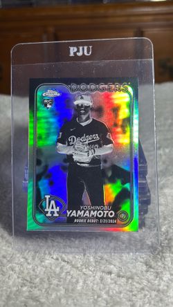2024 Topps Chrome Yoshinobu Yamamoto True Negative Refractor Rookie