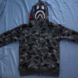 Grey bape hoodie