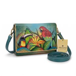 Anuschka Hand-Painted Leather Bag ( 8 x 5.5 x 3 )
