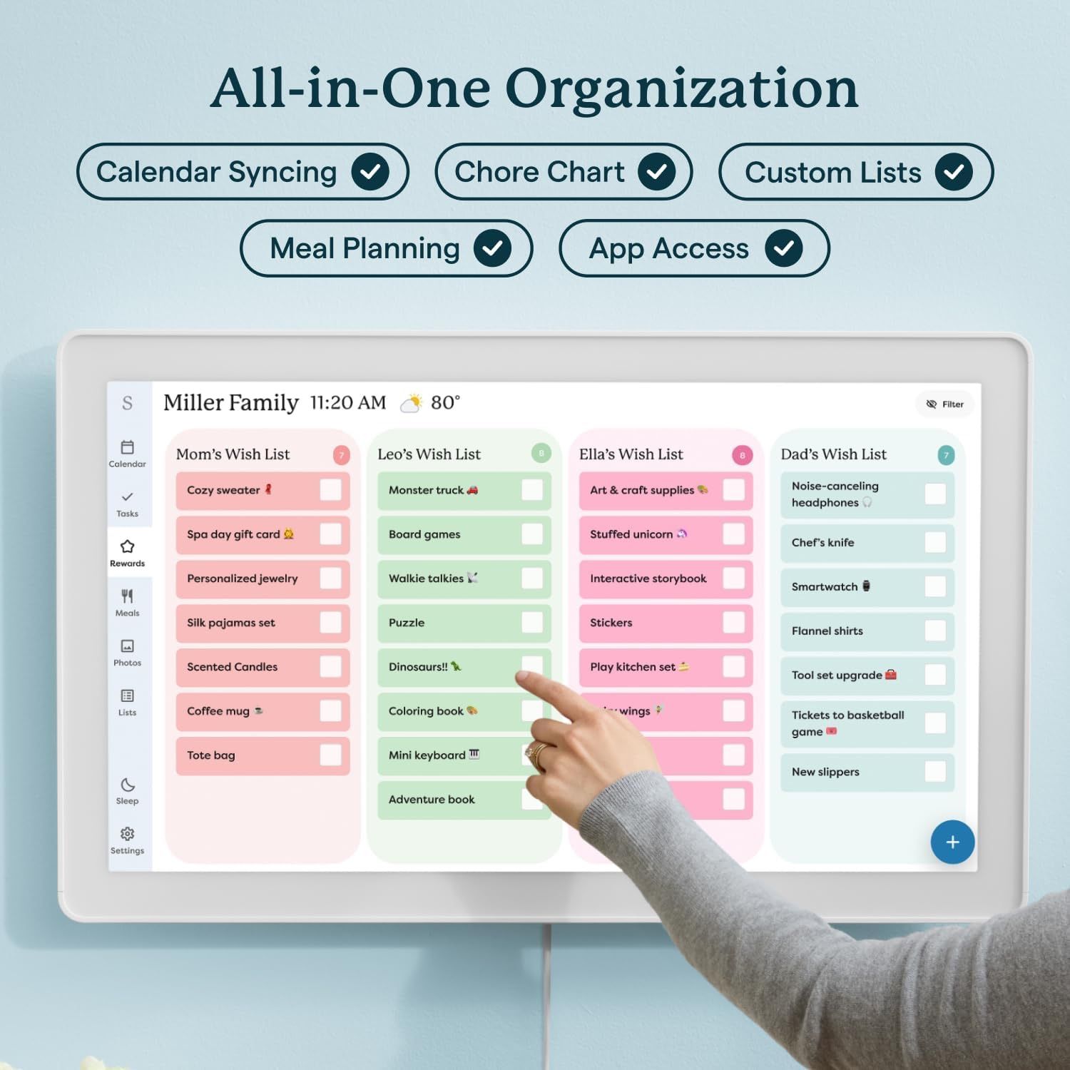 Skylight Calendar 27 Inch Natural Aluminum Frame