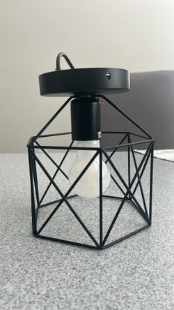 Lámpara de techo de hierro forjado, decorativa, para interiores, única, para pasillo.
