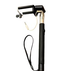 Selfie Stick Monopod 100cm Extendable Stick Cable Tripod Take Pole Handheld Remote Button with Built-in Wired Shutter 3.5mm Jack