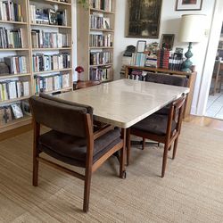 Mid-Century Formica Top Dining Room Table With Space Age Legs 