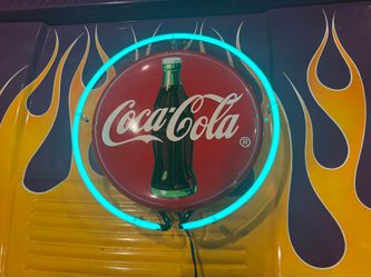10 Inch  Metal Coke Button  With Neo. Ring Arounf It Probably 12 In Total  Great Shape