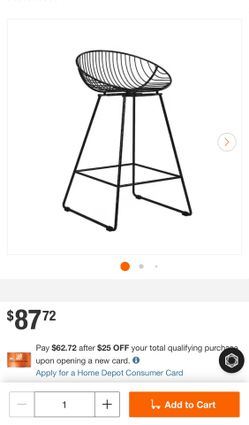 3 Brand New Bar stools Black Metal Industrial