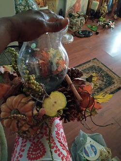 Harvest pumpkin centerpiece