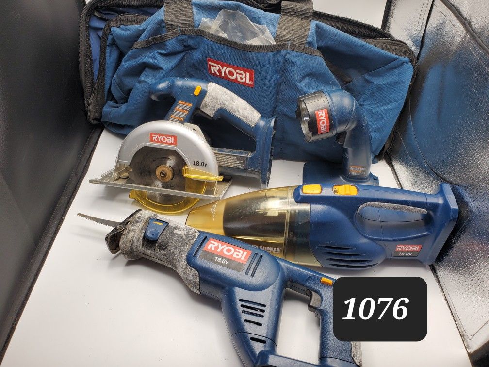 Set Of Ryobi Power Tools With Duffel