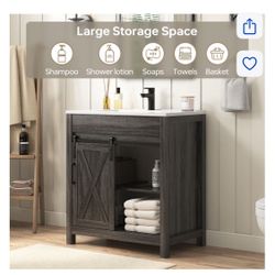 30” BATHROOM VANITY NEW IN BOX 