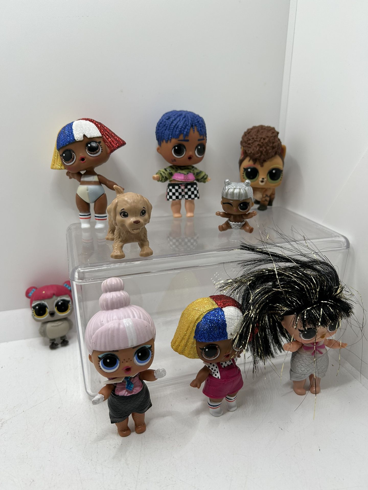 Lot Of 9 LOL Dolls And Figurines 