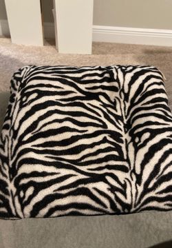 Zebra print decorative pillow