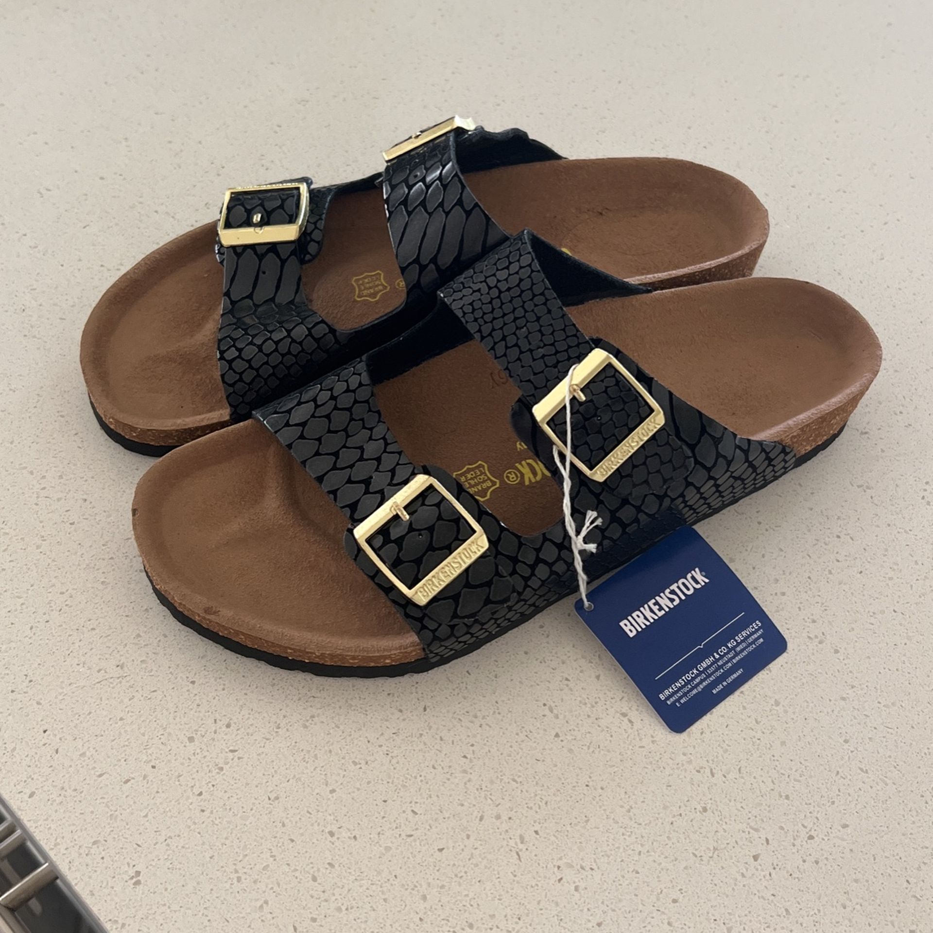 Birkenstock arizona magic hot sale snake black