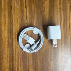 New iPhone White Charger Set: (USB Cable & Cube) Compatible With Most Models