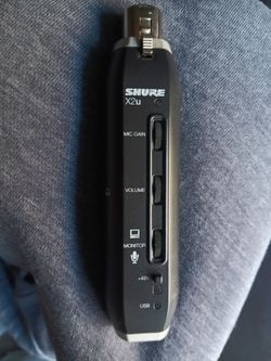 Shure X2u XLR to USB Microphone Adapter Interface with 48V Phantom Power