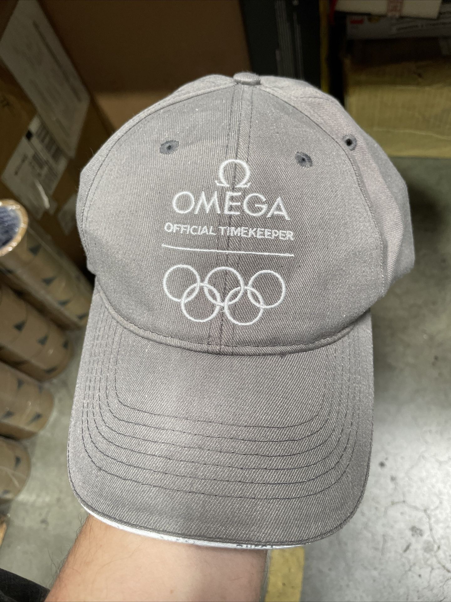 Omega Timekeeper Hat Grey Canadian Vancouver Olympics Edition Rare