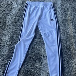 Adidas White And Black Joggers 