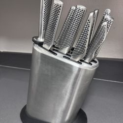 Global Knife Set, Set Of Steak Knives, Steak Forks, Salad Utensils, Chopsticks And Fish Tweezers