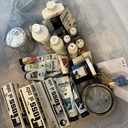Assorted Bob Ross Oil Paints And Accessories 