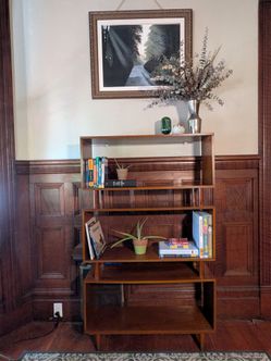 Walnut Mid-Century Modern Bookcase | Display Shelf | 36"W