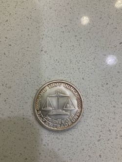 One Troy ounce coin 999 fine silver