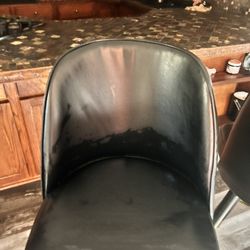 2 Black Bar Stools 