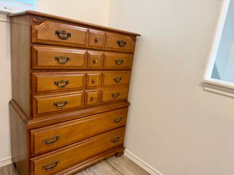 Tall Wood Chest of Drawers