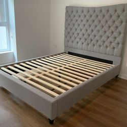 New Light Gray California King Platform Bed Frame Only.  Mattress Sold Separately!!!!