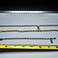 Matching Gold Necklace & Bracelet Gold Plated