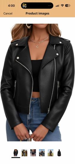 Faux leather women’s jacket XL
