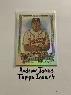 Andruw Jones Atlanta Braves Hall of Fame Outfielder Topps Short Print Insert Card.
