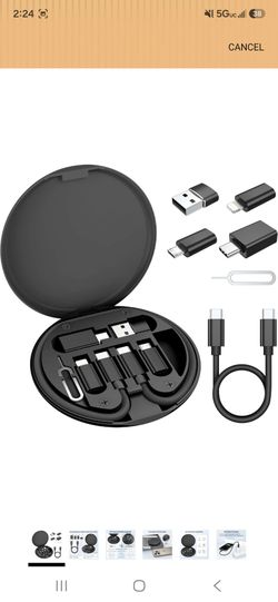 Elebase Multi USB C Charger Adapter Cable Kit, with 1Ft 100W Charging Cord
6 in 1 Travel Set,Type C to iOS Adaptor Box,USB 3.0 OTG,USBC to Micro Conve