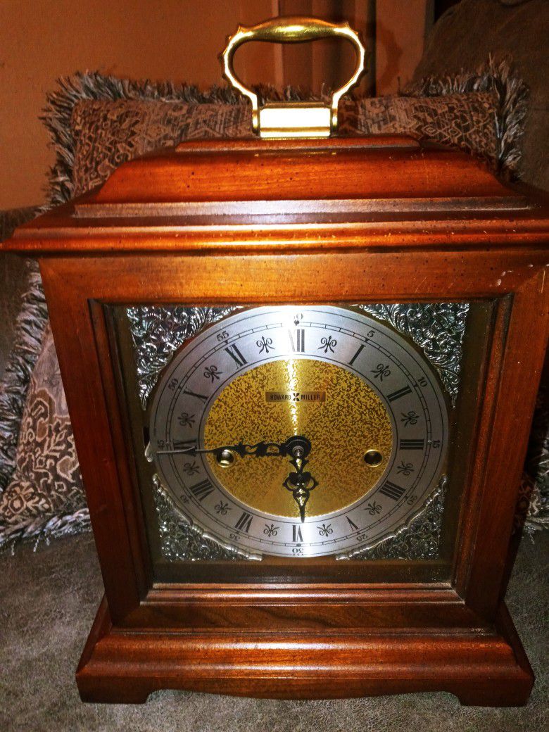 Howard Miller Grandfather Mantle Clock. With Key.