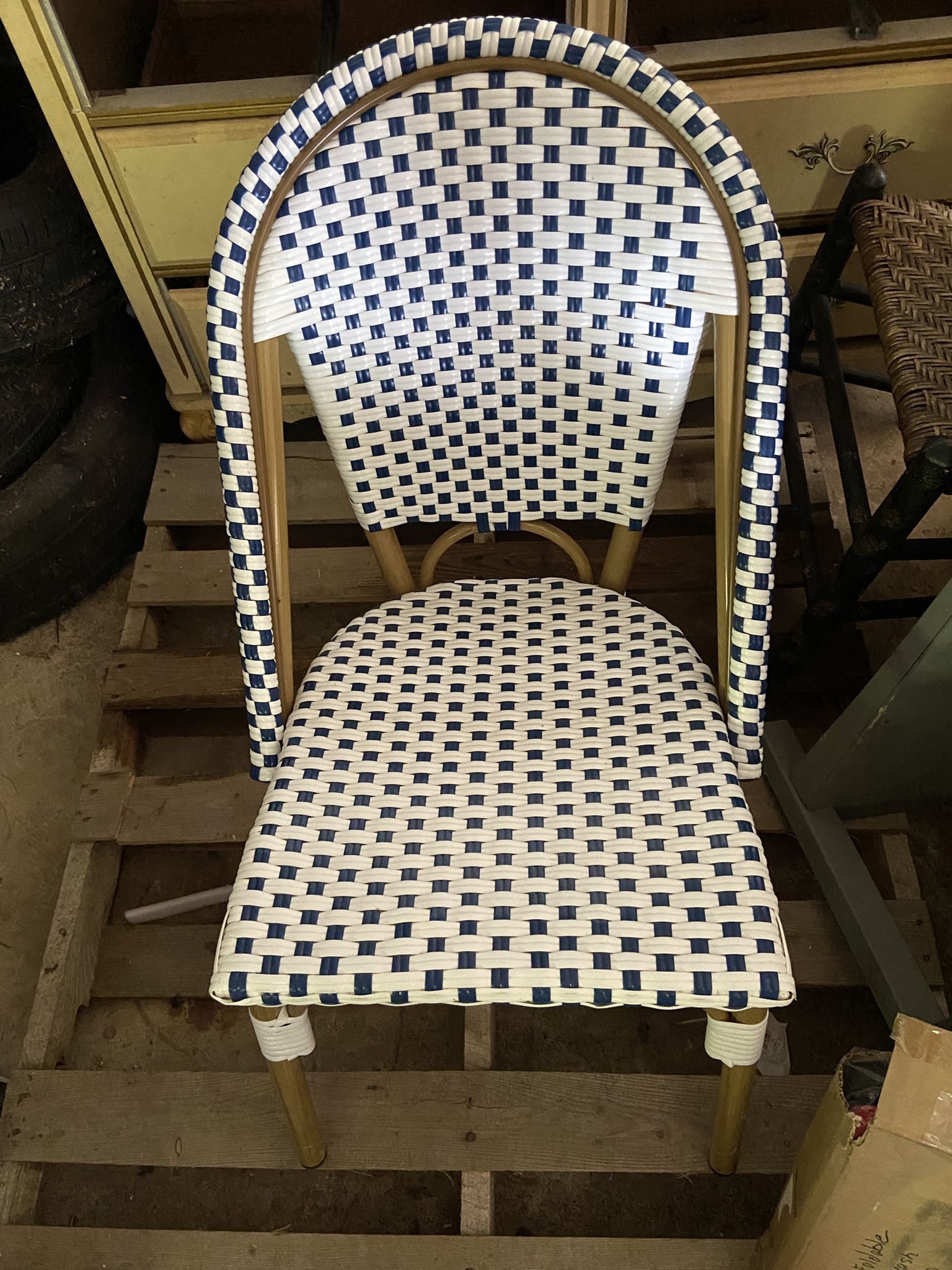 Chair White And Blue