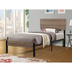 Brand New Twin Wood Metal Bed Frame 