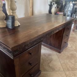 Old World Wood desk 