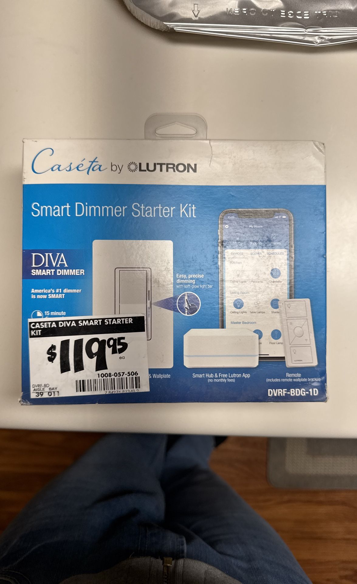 Lutron Diva Smart Dimmer Switch Kit for Caseta Smart Lighting, w/ Smart Hub, Pico Remote,