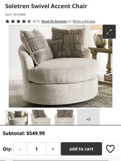 ASHLEYS FURNITURE SVIVEL COUCH