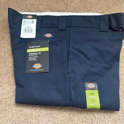 NWT Dickies Work Pants Slim Fit Straight Leg 33x32