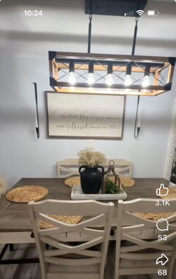 Modern Farmhouse 5-Light Dining Chandelier – Excellent Condition