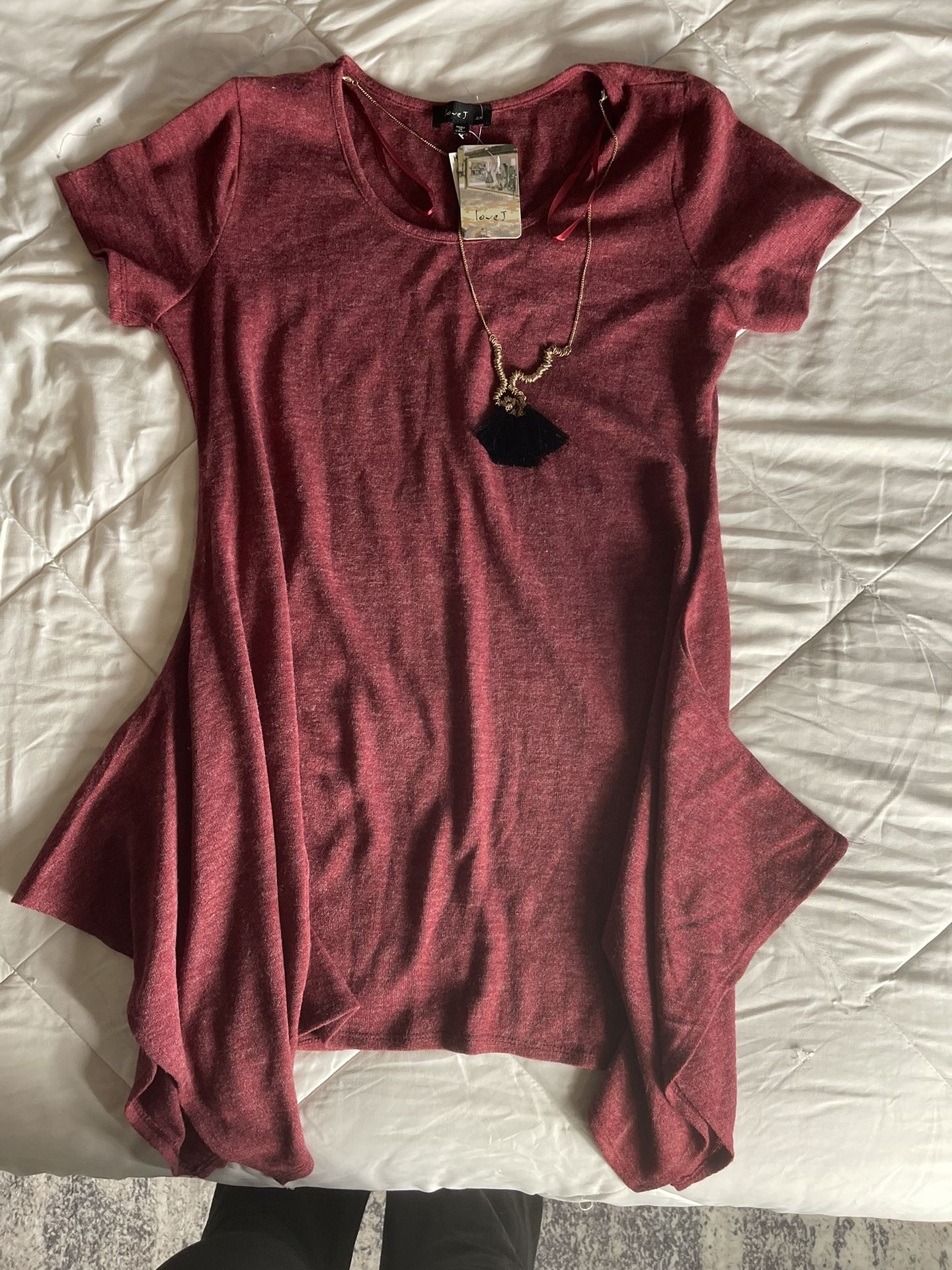 Brand New With Tags Maroon Dress 2X