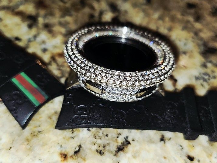 Iced Watch. Diamond Case And Bezel Trade Gucci shoes
