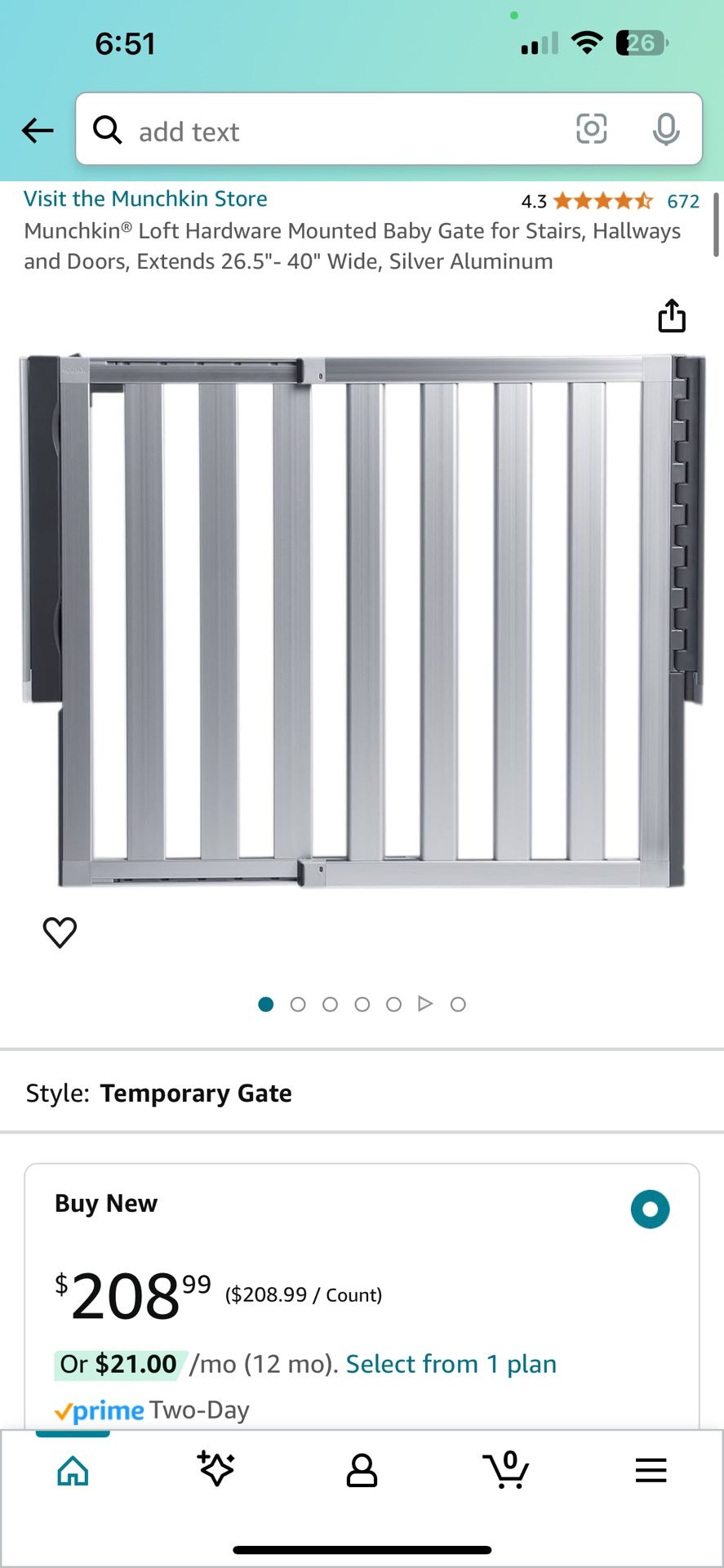 Loft baby gate -New