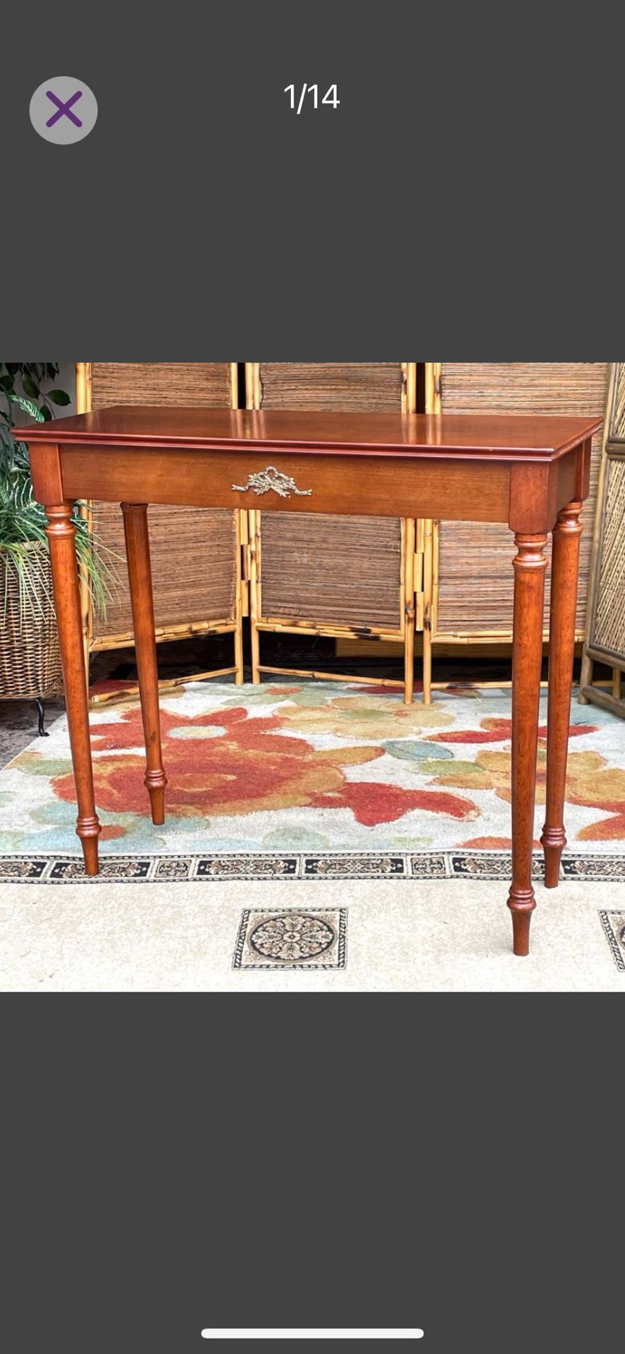 Bombay Original Mahogany Accent Console Table - 32L x 29H x 12W - Excellent condition