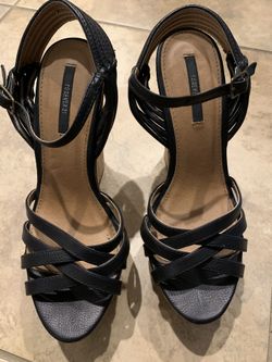 Forever 21 Cork Wedge shoes size 7