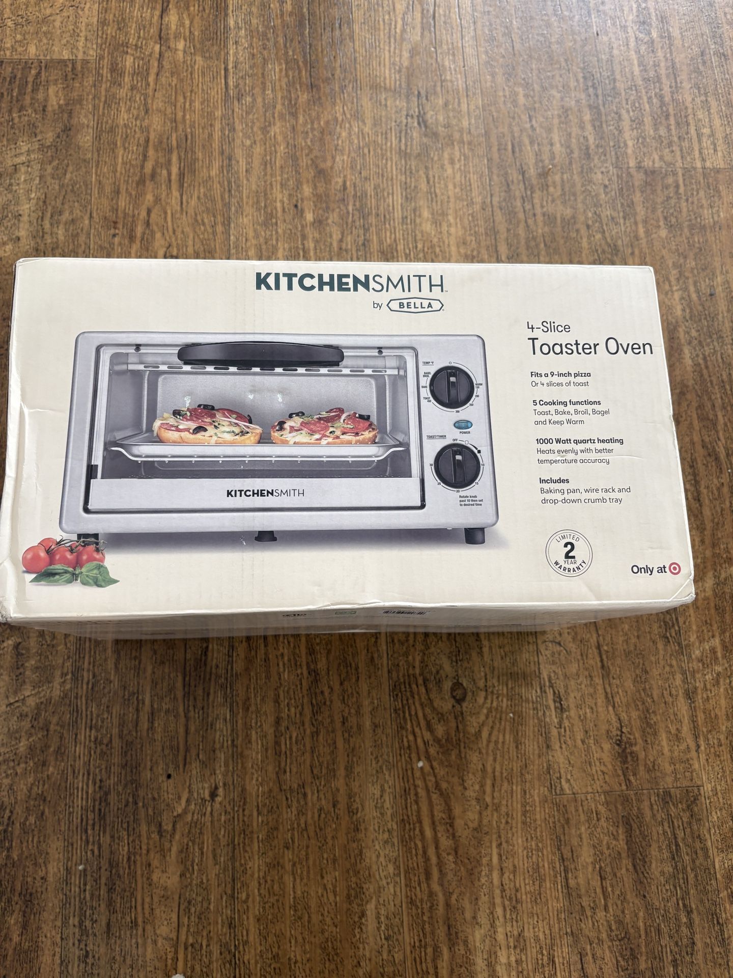 KitchenSmith by Bella Toaster Oven β 9β Pizza Capacity, 1000W Quartz Heating, New in Box