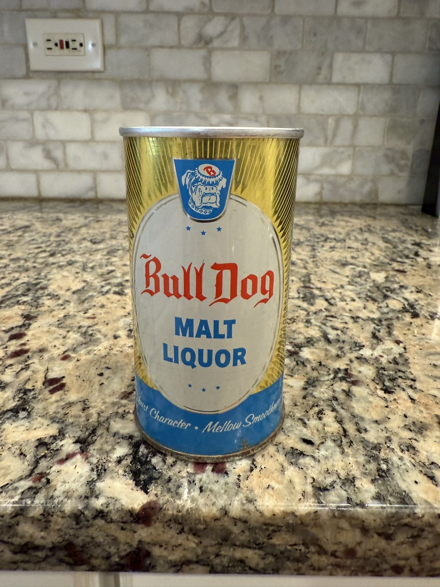Bull Dog Malt Zip Top Beer Can
