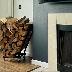 Firewood Rack on Wheels