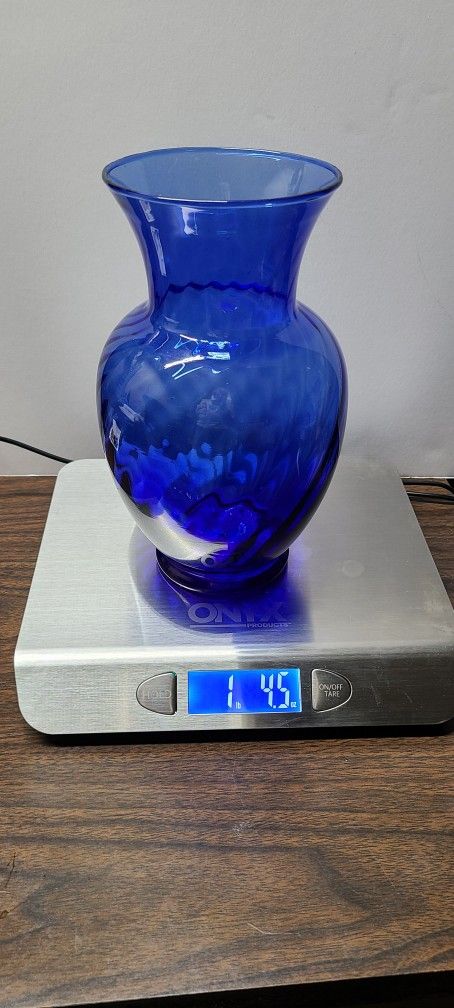 Indiana Glass Illusion Cobart Blue Vase